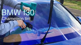 How to  Full process chameleon window tinting outdoors  wet shrinking  first time  DIY [upl. by Pellikka]