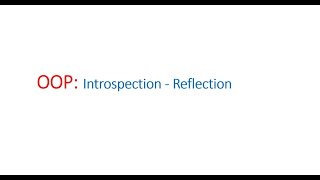 Introspection  Reflection  Learning OOP using Python 🐍 [upl. by Hannahc812]