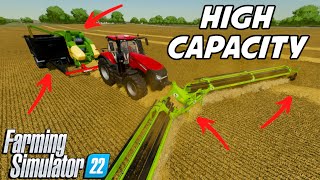 High Capacity Straw Harvest Combo  FS22 [upl. by Lesde]