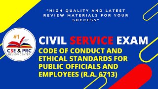 Civil Service Exam Drill for 2024  CODE OF CONDUCT AND ETHICAL STANDARDS FOR PUBLIC OFFICIALS [upl. by Sevy]