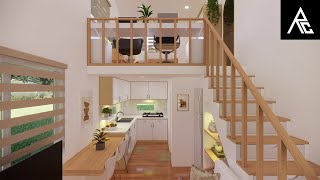 Beautiful Tiny House with Bedroom Loft Design Idea 3x6 Meters Only [upl. by Eciralc]