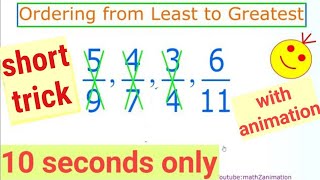 Ordering Fractions From Least to Greatest  How to Arrange Fractions in Ascending Order  Fractions [upl. by Aramahs433]