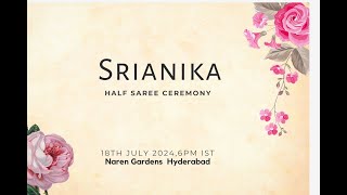 Srianika Saree Ceremony [upl. by Nollid]