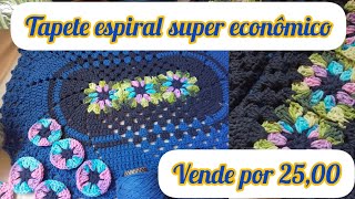 TAPETE ESPIRAL MUITO ECONÔMICO SUA RENDA EXTRA GARANTIDAVENDA SUPER RÁPIDA 😱😮🤑crochet rendaextra [upl. by Rodrique]