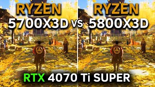 Ryzen 7 5700X3D vs Ryzen 7 5800X3D  RTX 4070 Ti SUPER  1080p  1440p  2024 [upl. by Aisad759]