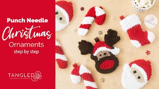 Punch Needle Christmas Ornaments [upl. by Nydnarb]