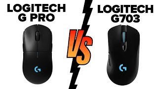 Logitech G Pro Wireless vs Logitech G703 LIGHTSPEED  Which Mouse Is Better [upl. by Ahseei]