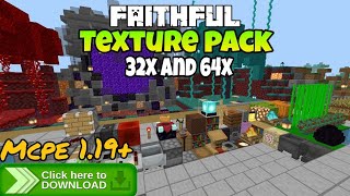 Faithful Texture Pack For Minecraft Pe 119  Mcpe [upl. by Fortna545]