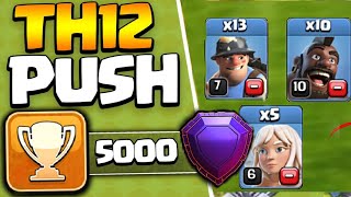 1 Strategy for Th12 Rank Push Best Army for everyone  Clash of Clans [upl. by Cardwell]