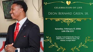 Celebrating The Life amp Legacy of Mr Deon Bernard Green Sr [upl. by Nort306]