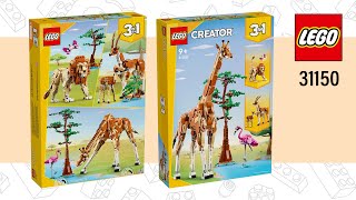 LEGO® Creator 3in1 Wild Safari Animals 31150780 pcs Lion amp Gazelle  Speed Build  TBBL [upl. by Lipman25]