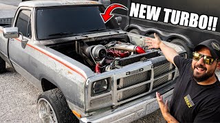 Installing New FIREPROOF Turbo On Our Cummins BurnOut Truck [upl. by Eniretak]