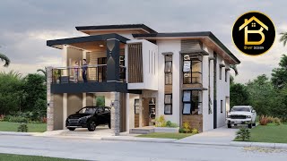 MODERN 2 Storey 4 Bedrooms RESIDENTIAL HOUSE [upl. by Roley467]