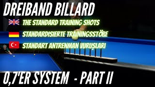 07er System für Dreiband Billard  Part II  Trainingsstöße  inkl freier Download [upl. by Latsirk670]