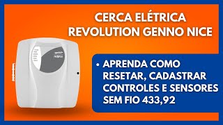 Cerca Elétrica Revolution Genno Nice como resetar cadastrar controles e sensores sem fio 43392 [upl. by Lacsap761]