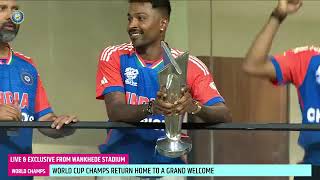 Team Indias T20WorldCup Celebration Full Highlights  Victory parade and Felicitation Ceremony [upl. by Jarl]