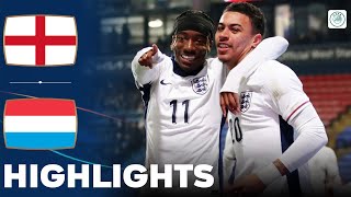 England vs Luxembourg  Big Win For Young Lions  Highlights  U21 Euro Qualification 26032024 [upl. by Ilenay]