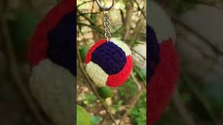 Crochet ball keychain crochetshorts crochet mycrochetwork [upl. by Ivar]