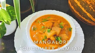 delicious and simple Sauthekai Sambar  Madras Cucumber Sambar Puli Kodel  Mangalore  Udupi style [upl. by Oly]