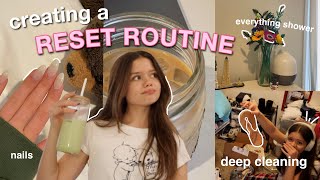 TRYING TO CREATE A RESET ROUTINE🫧deep cleaning everything shower and more [upl. by Masha]