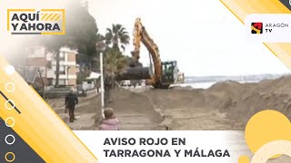 Aviso rojo en Tarragona y Málaga por lluvias [upl. by Chelsy]