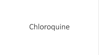 Cholorquine  Pharmacology [upl. by Kirst]