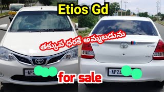 Etios gd  Life 2028  for sale Telugu  9342022929 [upl. by Nanreik]