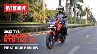 2023 TVS Apache RTR 160 2V Familiarity meets added features OVERDRIVE [upl. by Karlens739]