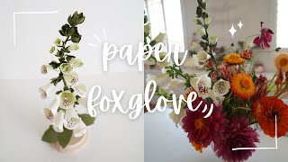 DIY Foxglove Paper Flower Making Cardstock Paper Crafts [upl. by Wynnie]