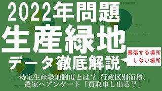 生産緑地・2022年問題の深刻度【住宅購入検討者は必見です】 [upl. by Yael]