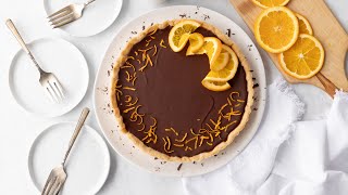 GlutenFree Orange Chocolate Tart [upl. by Ecnerwaled]