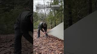 Setting Up a Plow Point Tarp Shelter for Survival [upl. by Isman654]