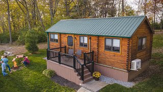 The Rancher  Tiny Home Log Cabin on a Trailer Frame [upl. by Avon]