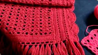 Woolen stoles design for girls I WoolenStole I Easy Crochet Shawl Tutorial I Threads And Needles [upl. by Fredek867]