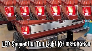 7391 chevy squarebody Sequential Tail Light Kit PlugandPlay Installation On my 85 Chevrolet k20 [upl. by Clancy]