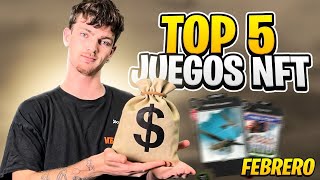 TOP 5 MEJORES JUEGOS NFT PARA GANAR DINERO  Febrero 2024 [upl. by Artemis422]