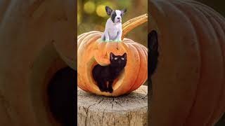 cat dog funny video funny cat 3dvfx funnyanimals cute pumpkin comedy cartoon dog pets [upl. by Hamfurd]