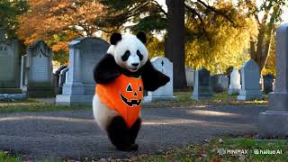 Panda Halloween panda halloween animals pets shorts [upl. by Thorstein]