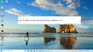 how to add recycle bin to desktop windows 10 [upl. by Aihsetel]