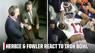 WHAT JUST HAPPENED Herbstreit amp Fowler react to end of Iron Bowl  ESPN College Football [upl. by Bekah]