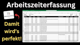 Excel Arbeitszeiterfassung kostenlose Vorlage ► mit Urlaub für unbegrenzte Jahre 2023 2024 [upl. by Rowan290]