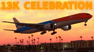 Microsoft Flight Simulator  PMDG 777300ER  13000 SUBSCRIBER SPECIAL  13 GIVEAWAYS  EHAMTNCM [upl. by Ayor]