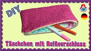 DIY  Täschchen mit Reißverschluss • Sami Dolls Schritt für Schritt Tutorials [upl. by Nyrahs324]