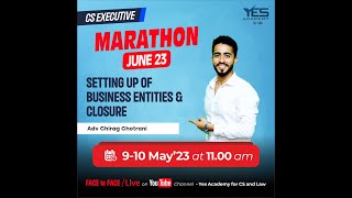 SBEC MARATHON for June 23 Part 2  CS Executive Marathon for June 23  Adv Chirag Chotrani [upl. by Lail]