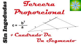 Tercera proporcional cuadrado e inverso de un segmento  Dibujo Técnico  Sin Ingedudas [upl. by Nageam]