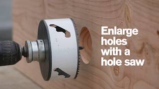 How to Enlarge a Hole With a Hole Saw [upl. by Tench]