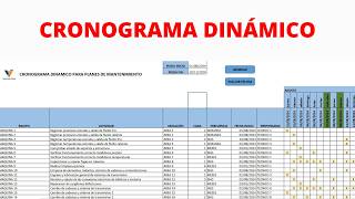 ✅ CRONOGRAMA PARA PLANES DE MANTENIMIENTO DINÁMICO EN EXCEL [upl. by Pauline663]