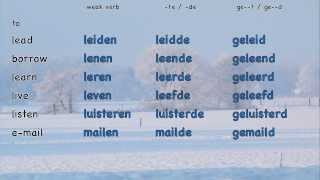 Dutch verbs 16 a List of weak verbs AP  150 weak verbs  Lijst van zwakke werkwoorden [upl. by Berkin]