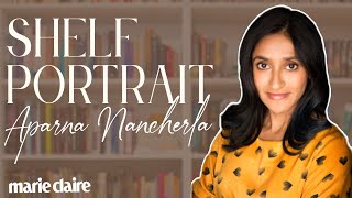 Take a Tour of Comedian Aparna Nancherlas Stacked Bookshelves  Marie Claire [upl. by Aihsas586]