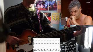 Rammstein  Weisses Fleisch Live at Bizarre Festival Bass cover with Tabs [upl. by Ayalat]